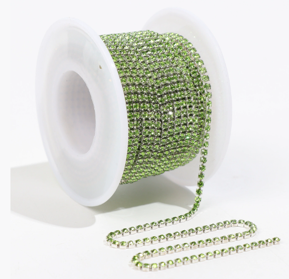 Cup Chains, Rhinestone Chain, 2 Rolls