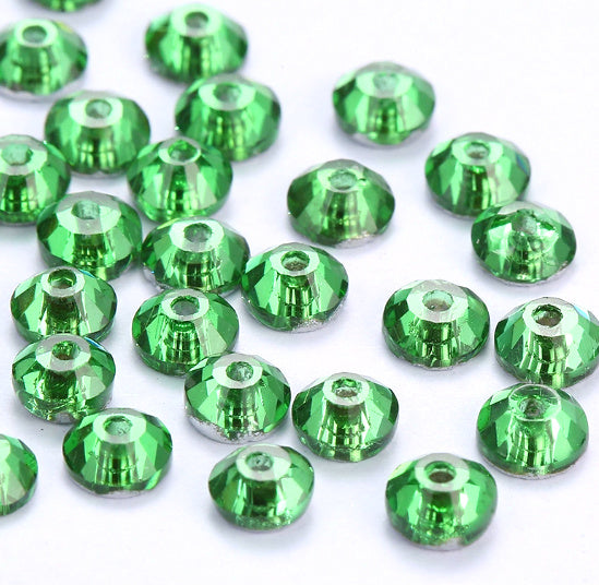 4mm-8mm Sew On Rhinestones, Flat Back Sew On Rhinestones, Round, 5pks