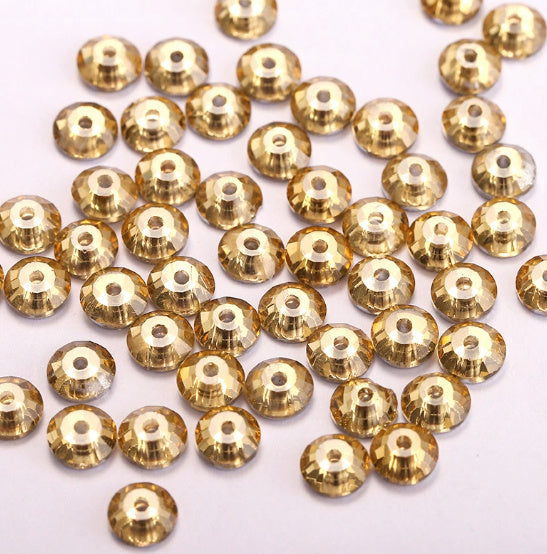 4mm-8mm Sew On Rhinestones, Flat Back Sew On Rhinestones, Round, 5pks