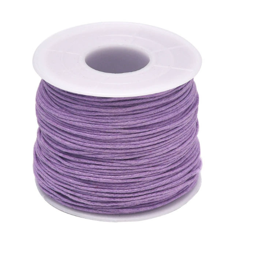Waxed Cotton Cords, 1mm, 5 Rolls