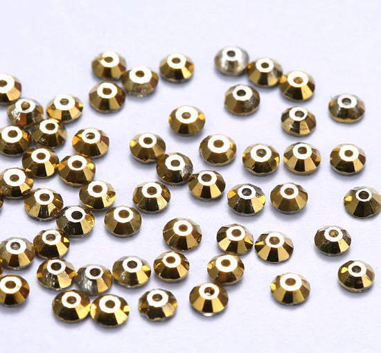 4mm-8mm Sew On Rhinestones, Flat Back Sew On Rhinestones, Round, 5pks