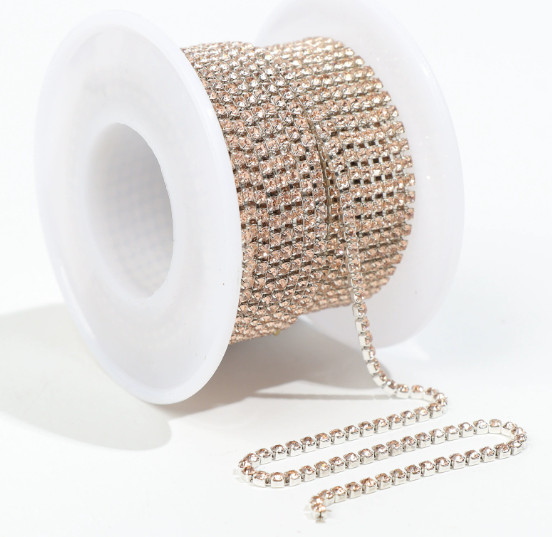 Cup Chains, Rhinestone Chain, 2 Rolls