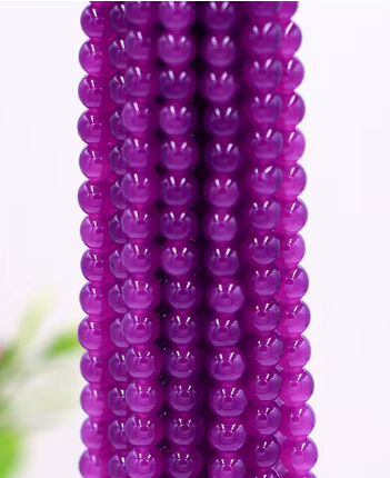 Imitation Jade Beads, Glass Beads , Round Glass Beads, 8 strands