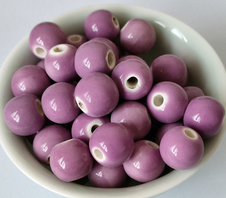 Ceramic Beads, Round, 6mm- 1440pcs / 8mm-720pcs/ 10mm- 360pcs