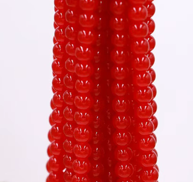 Imitation Jade Beads, Glass Beads , Round Glass Beads, 8 strands