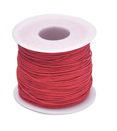 Waxed Cotton Cords, 1mm, 5 Rolls