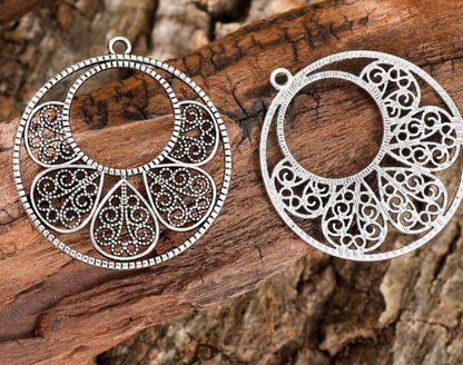 Antique Silver Boho Charms 10pcs