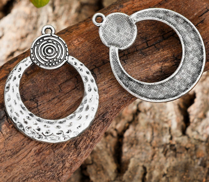 Antique Silver Boho Charms 10pcs