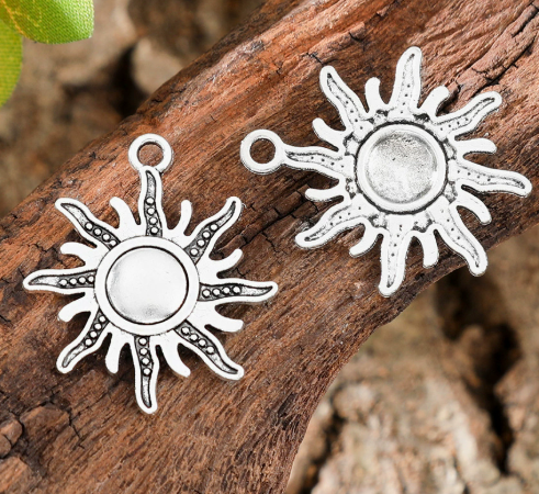 Antique Silver Boho Charms 10pcs
