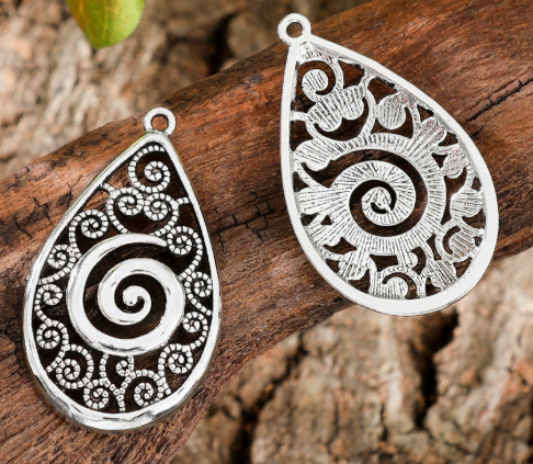 Antique Silver Boho Charms 10pcs