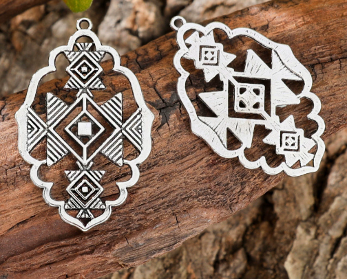 Antique Silver Boho Charms 10pcs