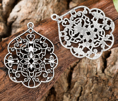 Antique Silver Boho Charms 10pcs