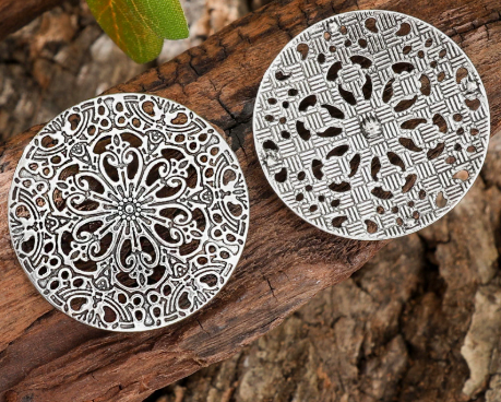 Antique Silver Boho Charms 10pcs