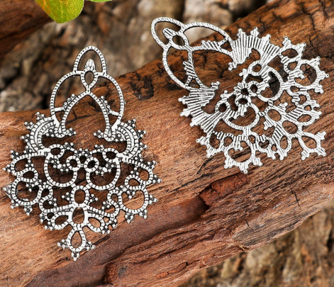 Antique Silver Boho Charms 10pcs