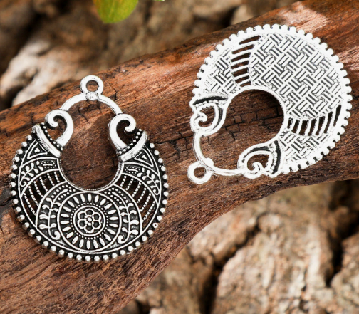 Antique Silver Boho Charms 10pcs