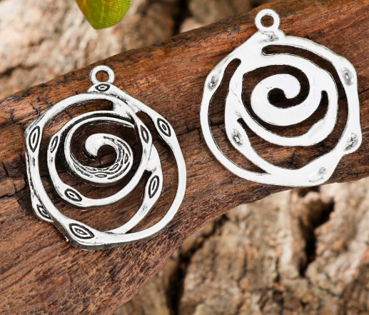 Antique Silver Boho Charms 10pcs