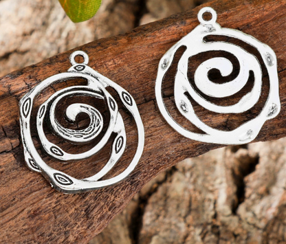 Antique Silver Boho Charms 10pcs