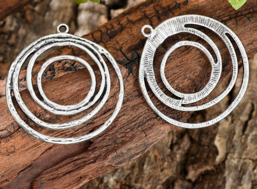 Antique Silver Boho Charms 10pcs
