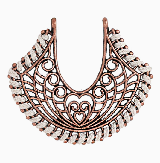 Antique Copper, Antique Bronze Boho Earring Hoops Charms Pendants 10pcs
