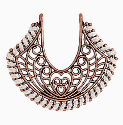 Antique Copper, Antique Bronze Boho Earring Hoops Charms Pendants 10pcs