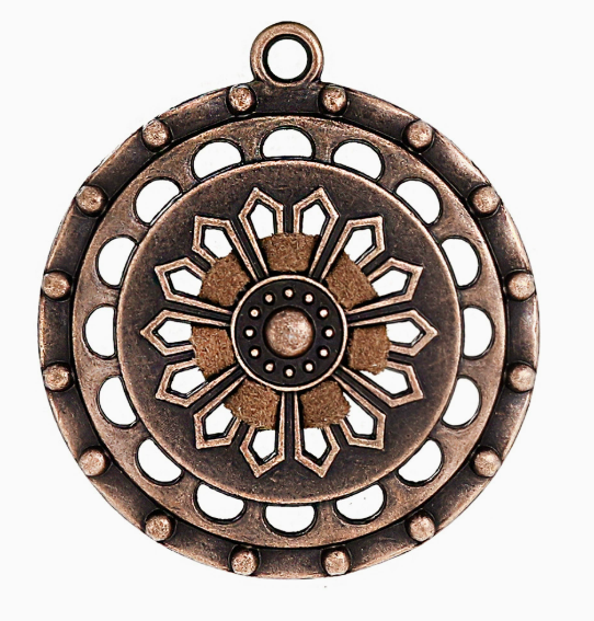 Antique Copper, Antique Bronze Boho Earring Hoops Charms Pendants 10pcs