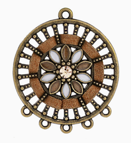 Antique Copper, Antique Bronze Boho Earring Hoops Charms Pendants 10pcs