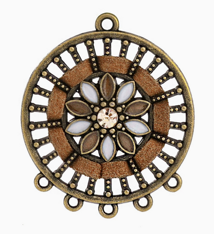 Antique Copper, Antique Bronze Boho Earring Hoops Charms Pendants 10pcs