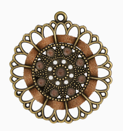 Antique Copper, Antique Bronze Boho Earring Hoops Charms Pendants 10pcs