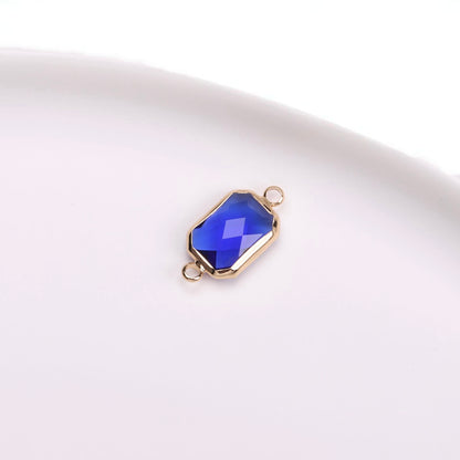 Birthstone charms, Rectangle Rhinestone Charms Pendants, 22-25mm, 100pcs