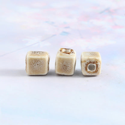 Ceramic Beads, Cube, 8mm,  200pcs