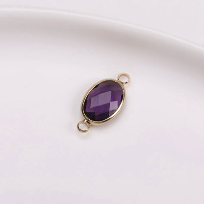 Birthstone charms, Ellipse Rhinestone Charms Pendants, 15-25mm, 100pcs