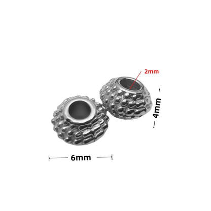 Stainless Steel Spacer Beads, 10pcs