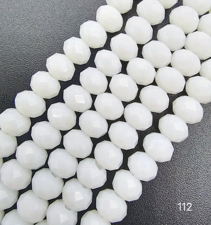 2mm,3mm,4mm,6mm, 8mm, 10mm Opaque Roundelle Glass beads, 50 strands