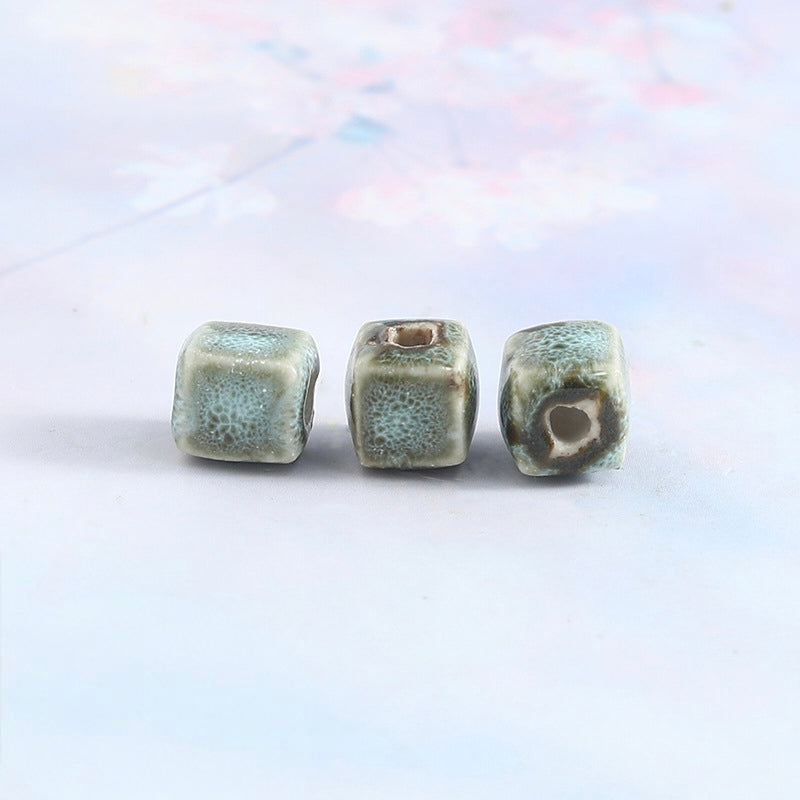 Ceramic Beads, Cube, 8mm,  200pcs