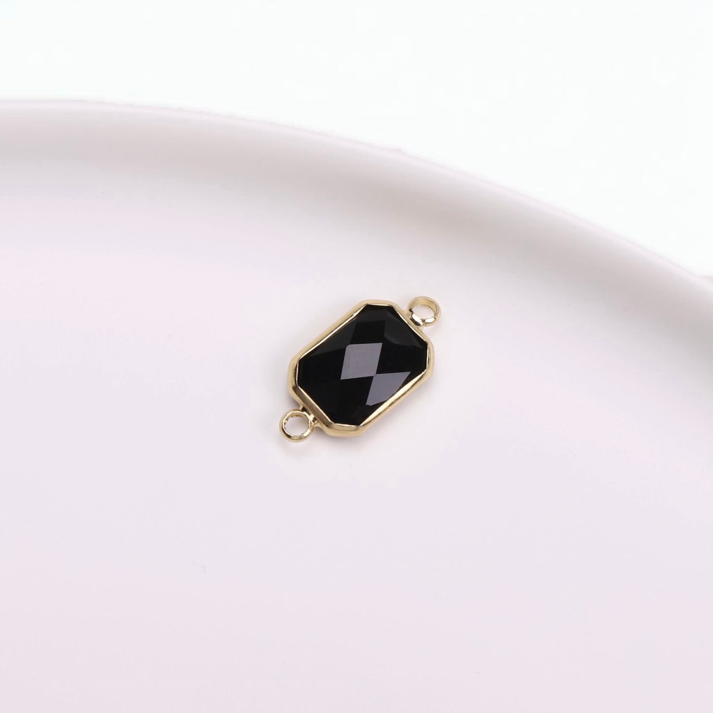 Birthstone charms, Rectangle Rhinestone Charms Pendants, 22-25mm, 100pcs