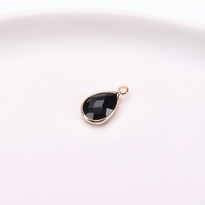 Birthstone charms, Teardoops Rhinestone Charms Pendants, 12-22mm, 100pcs