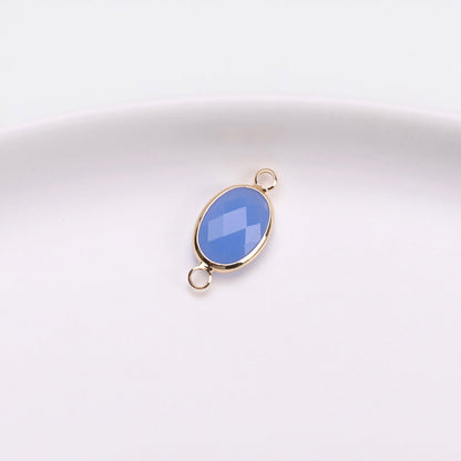 Birthstone charms, Ellipse Rhinestone Charms Pendants, 15-25mm, 100pcs