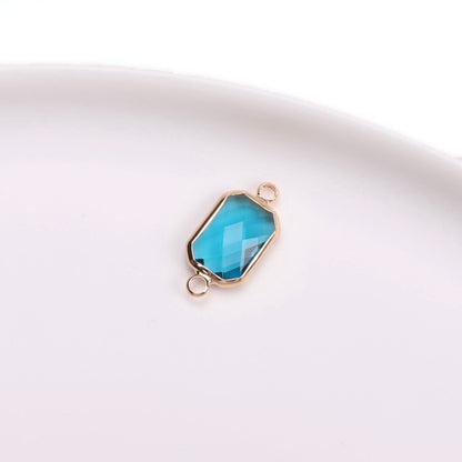 Birthstone charms, Rectangle Rhinestone Charms Pendants, 22-25mm, 100pcs