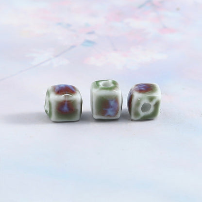 Ceramic Beads, Cube, 8mm,  200pcs