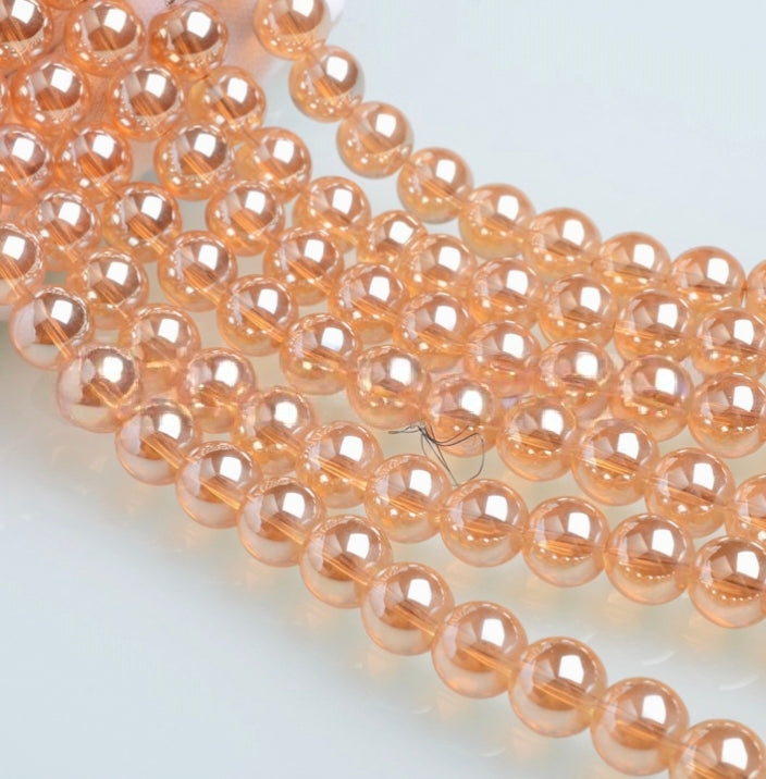 Iridescent Beads, Glass Beads , Round Glass Beads, 2-12mm, 20 strands
