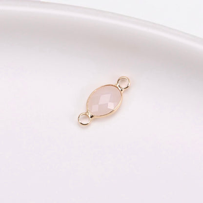 Birthstone charms, Ellipse Rhinestone Charms Pendants, 15-25mm, 100pcs