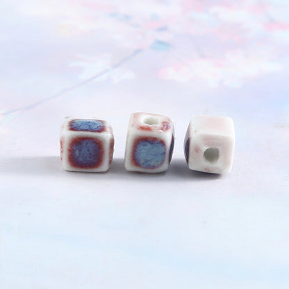 Ceramic Beads, Cube, 8mm,  200pcs