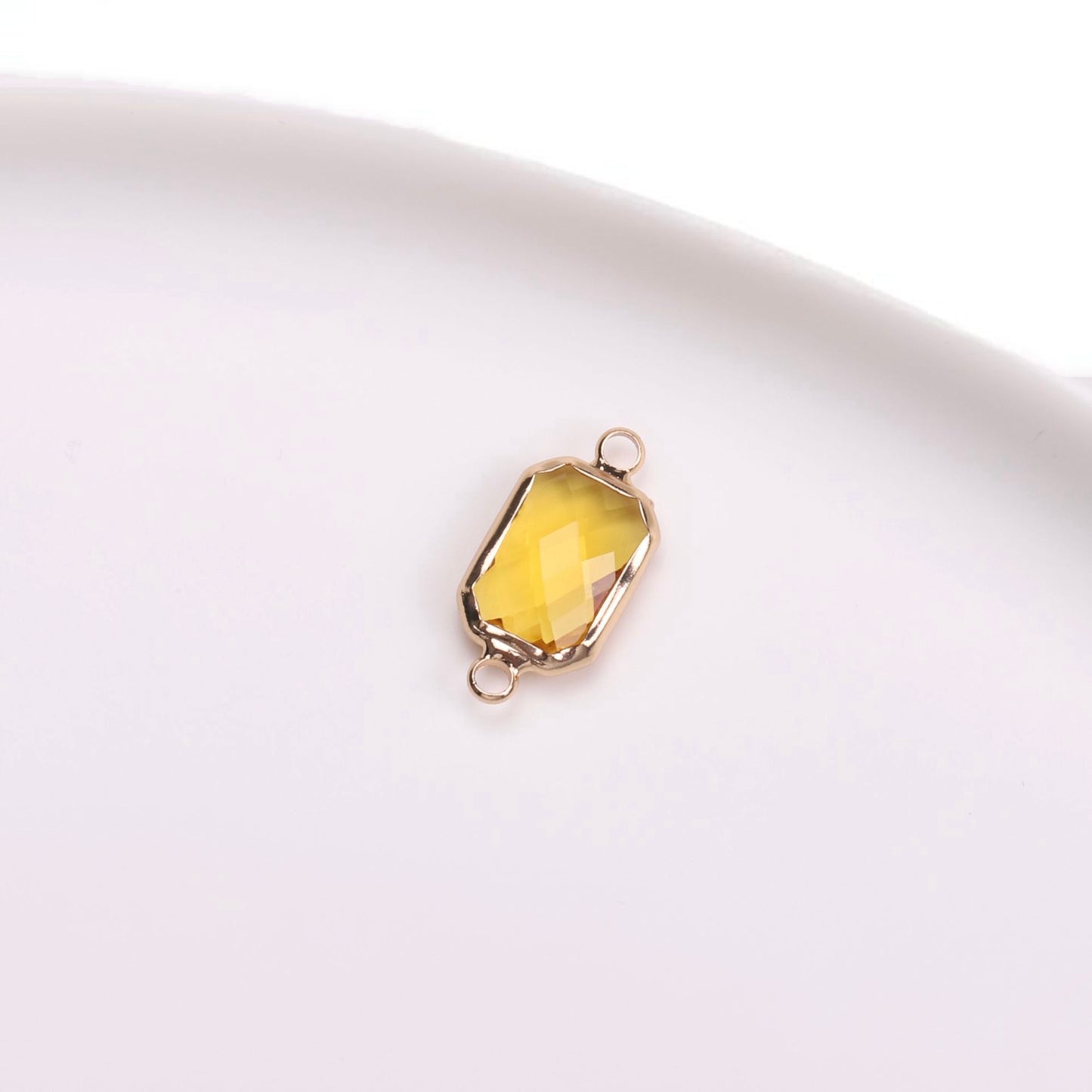 Birthstone charms, Rectangle Rhinestone Charms Pendants, 22-25mm, 100pcs