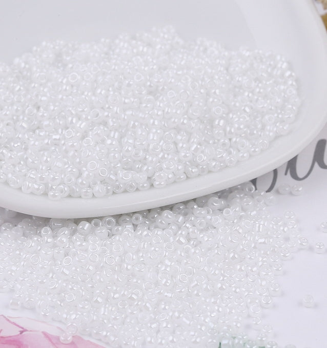 450 Grams Creamy Seed Beads 11/0 Glass Seed Beads 2mm