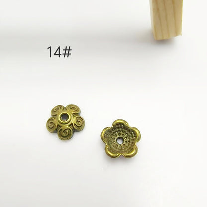 Antique Bronze Plated Filigree Flower Bead Caps, 50pcs