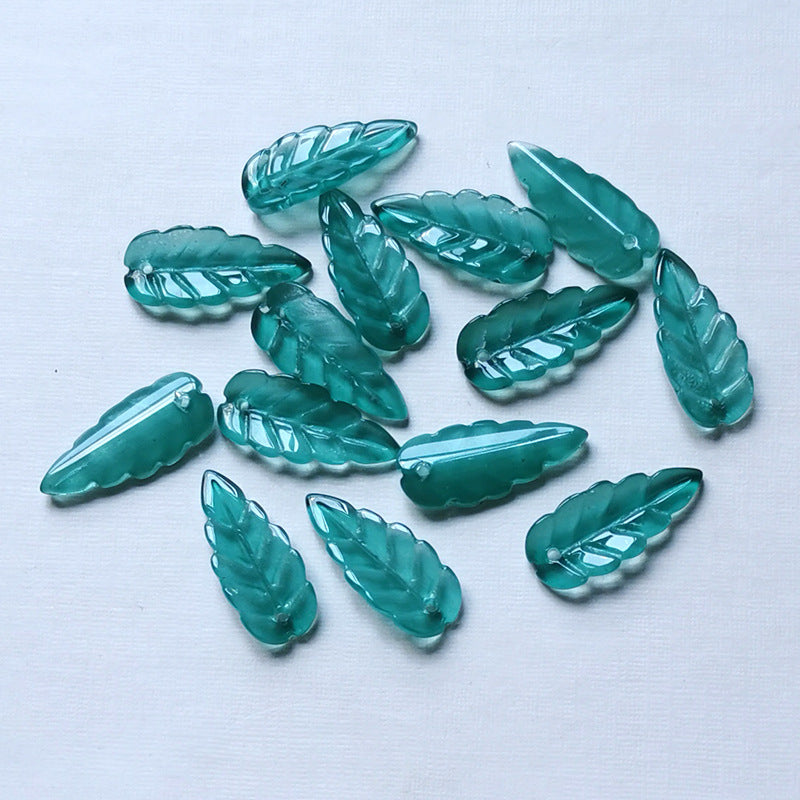 23mm Leaf Beads, Glass Beads, 400pcs