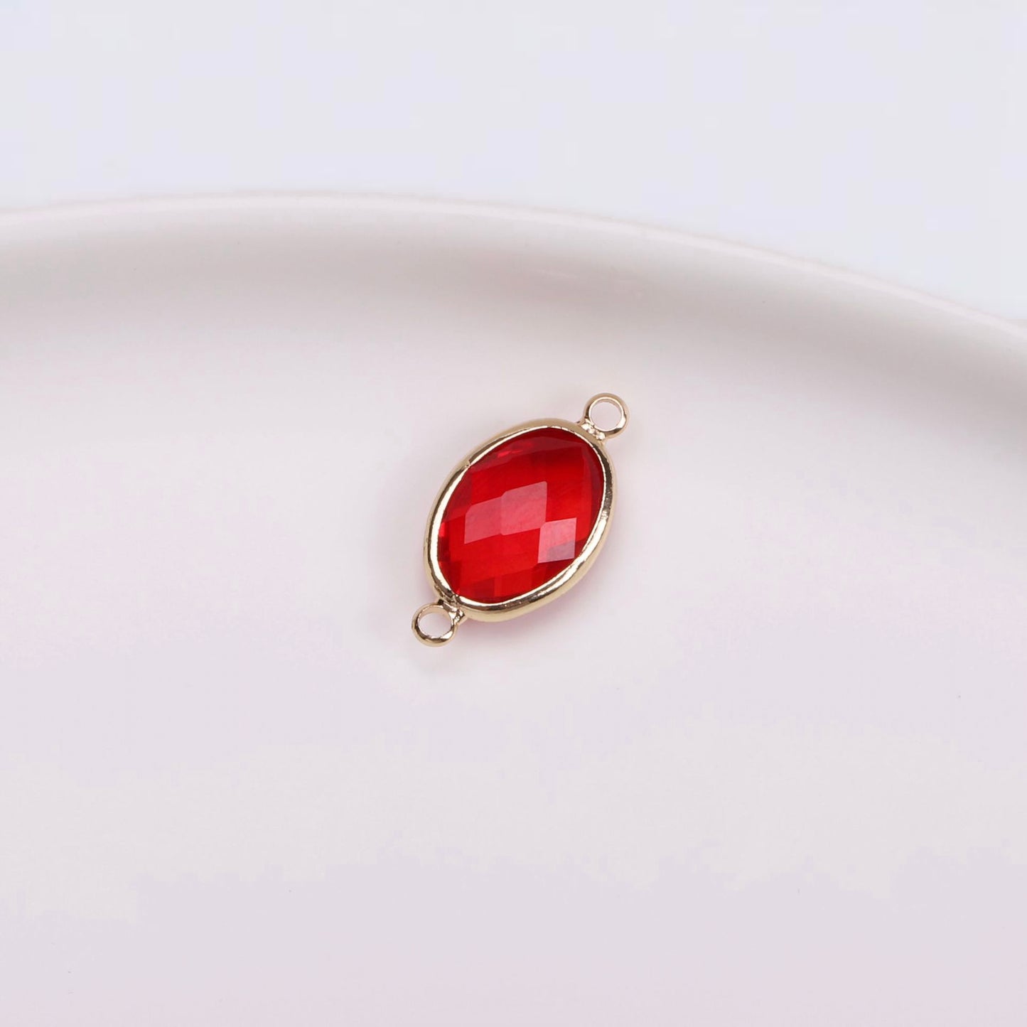 Birthstone charms, Ellipse Rhinestone Charms Pendants, 15-25mm, 100pcs