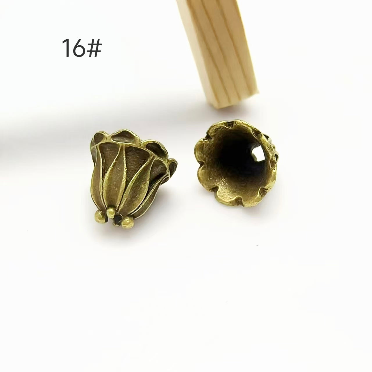 Antique Bronze Plated Filigree Flower Bead Caps, 50pcs