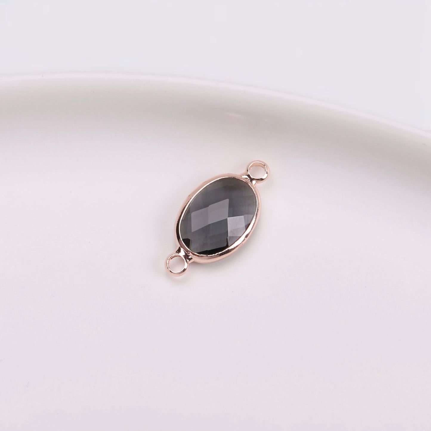 Birthstone charms, Ellipse Rhinestone Charms Pendants, 15-25mm, 100pcs