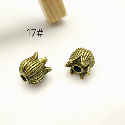 Antique Bronze Plated Filigree Flower Bead Caps, 50pcs